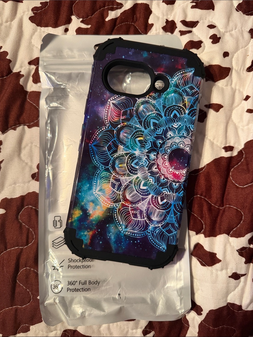 Floral Mandala Galaxy Protective Phone Case - Purple/Blue